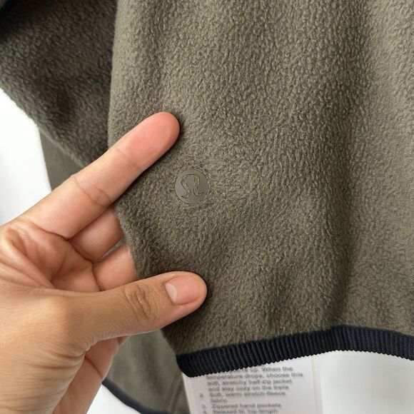 Lululemon Tumbled Fleece Half-Zip Jacket Olive Brown  Size: XS NWT - Picture 11 of 11